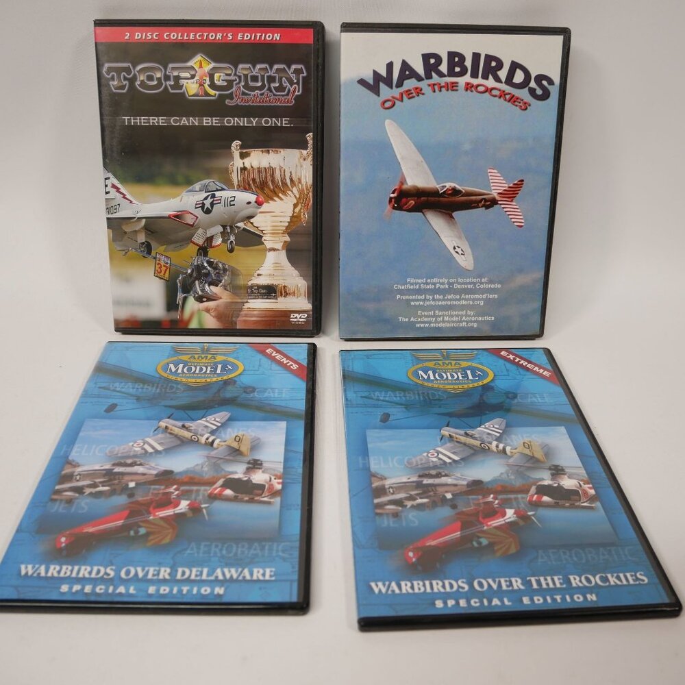 Radio Control Aircraft Show DVDs Lot of 4 - Top Gun, Warbirds Series - TESTED